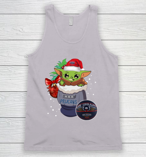 New Orleans Pelicans Christmas Baby Yoda Star Wars Funny Happy NBA Tank Top 4
