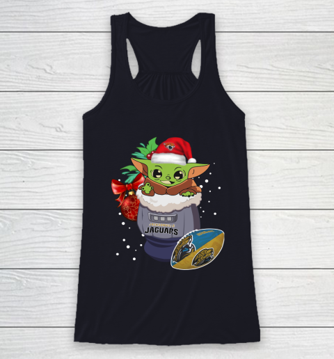 Jacksonville Jaguars Christmas Baby Yoda Star Wars Funny Happy NFL Racerback Tank 8
