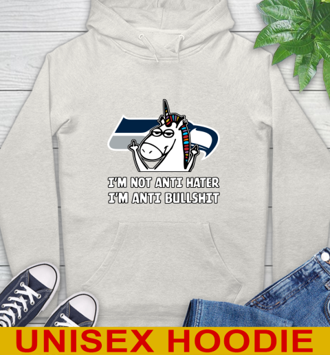 Seattle Seahawks NFL Football Unicorn I'm Not Anti Hater I'm Anti Bullshit Hoodie 12