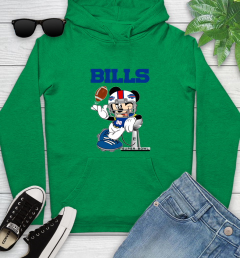 NFL Buffalo Bills Mickey Mouse Disney Super Bowl Football T Shirt Youth Hoodie 7