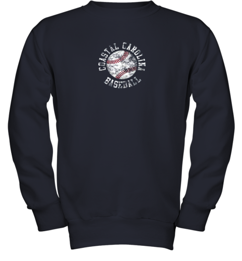 mstu vintage coastal carolina baseball shirt youth sweatshirt 47 front navy
