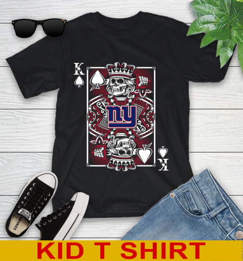 New York Giants NFL Football The King Of Spades Death Cards Shirt Youth T-Shirt