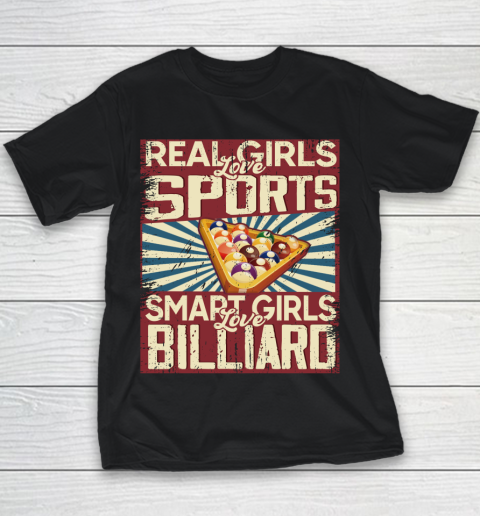 Real girls love sports smart girls love Billiard Youth T-Shirt