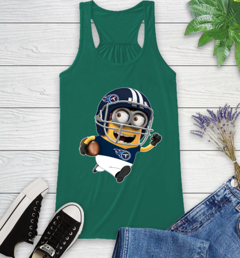NFL Tennessee Titans Minions Disney Football Sports Racerback Tank 7
