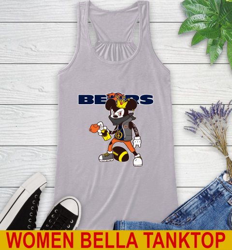 Chicago Bears NFL Football Mickey Peace Sign Sports Racerback Tank 5