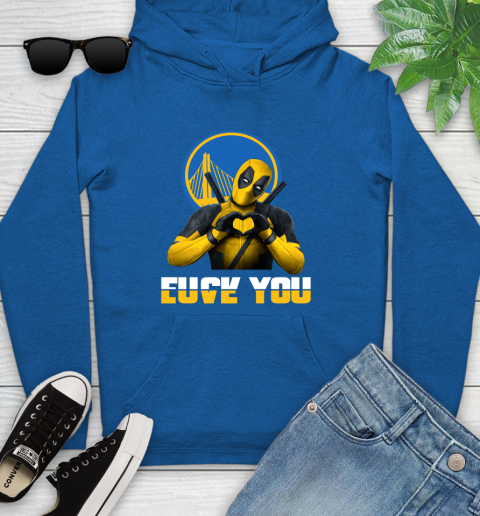 NBA Golden State Warriors Deadpool Love You Fuck You Basketball Sports Youth Hoodie 11