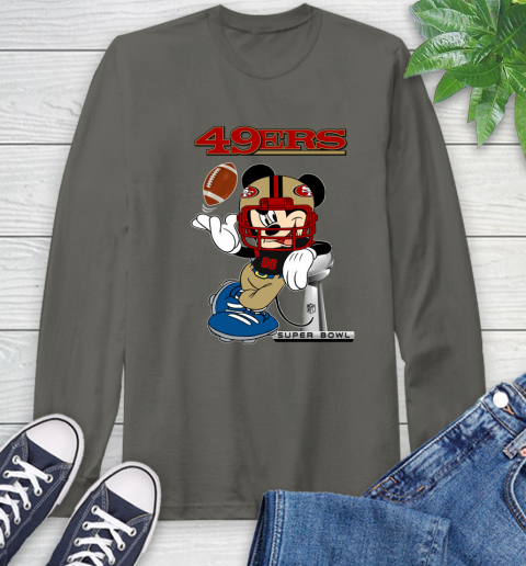 NFL San Francisco 49ers Mickey Mouse Disney Super Bowl Football T Shirt Long Sleeve T-Shirt 20