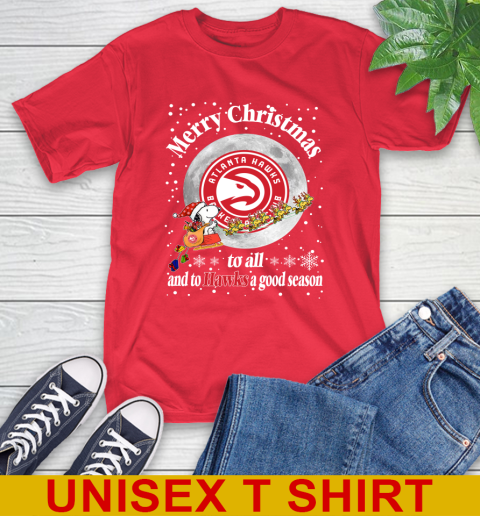 Atlanta Hawks Merry Christmas To All And To Hawks A Good Season NBA Basketball Sports T-Shirt 12
