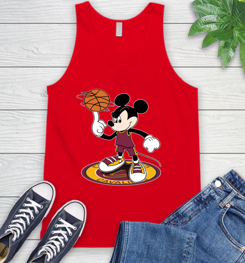 NBA Basketball Cleveland Cavaliers Cheerful Mickey Disney Shirt Tank Top 6