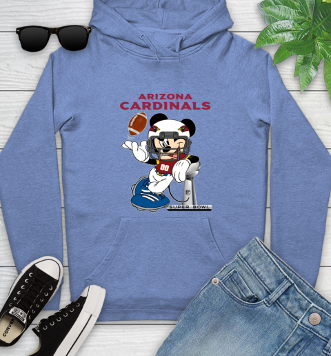 NFL Arizona Cardinals Mickey Mouse Disney Super Bowl Football T Shirt Youth Hoodie 12