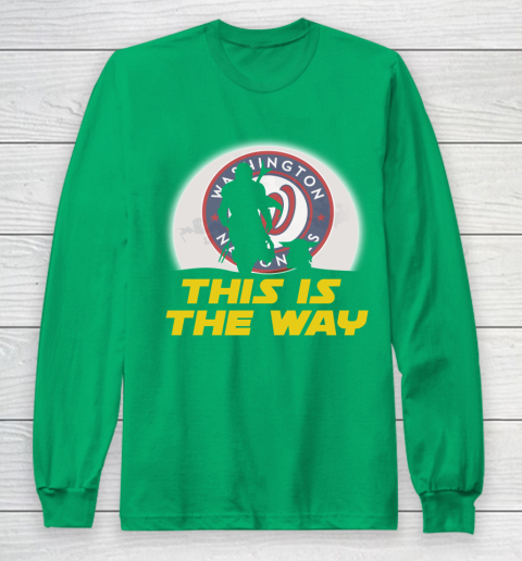 Washington Nationals MLB Baseball Star Wars Yoda And Mandalorian This Is The Way Long Sleeve T-Shirt 4