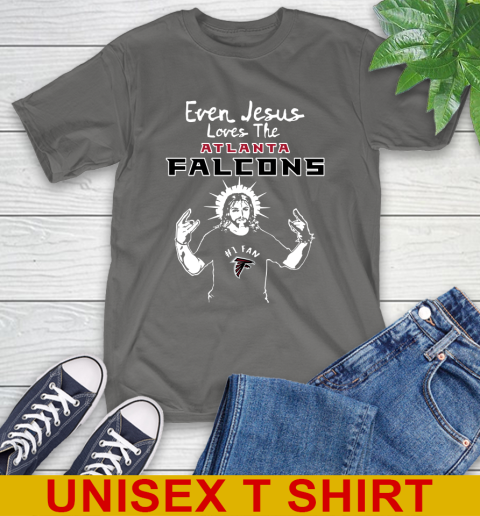 Atlanta Falcons NFL Football Even Jesus Loves The Falcons Shirt T-Shirt 10