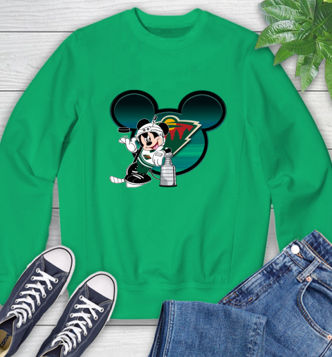 NHL Minnesota Wild Stanley Cup Mickey Mouse Disney Hockey T Shirt Sweatshirt 6
