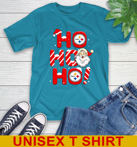 Pittsburgh Steelers NFL Football Ho Ho Ho Santa Claus Merry Christmas Shirt T-Shirt 9