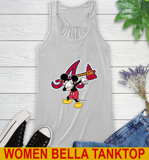 Atlanta Braves MLB Baseball Dabbing Mickey Disney Sports Racerback Tank