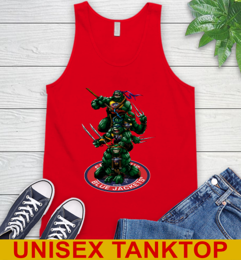 NHL Hockey Columbus Blue Jackets Teenage Mutant Ninja Turtles Shirt Tank Top - Image 7