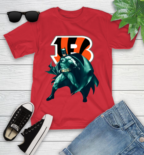 NFL Batman Football Sports Cincinnati Bengals Youth T-Shirt 10