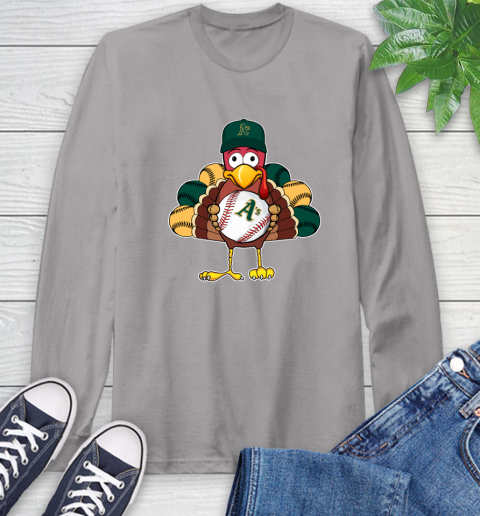 Oakland Athletics Turkey thanksgiving Long Sleeve T-Shirt 6