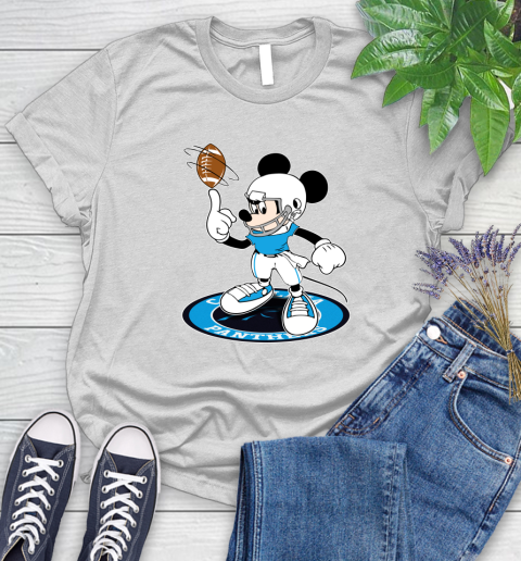 NFL Football Carolina Panthers Cheerful Mickey Disney Shirt Women's T-Shirt 2
