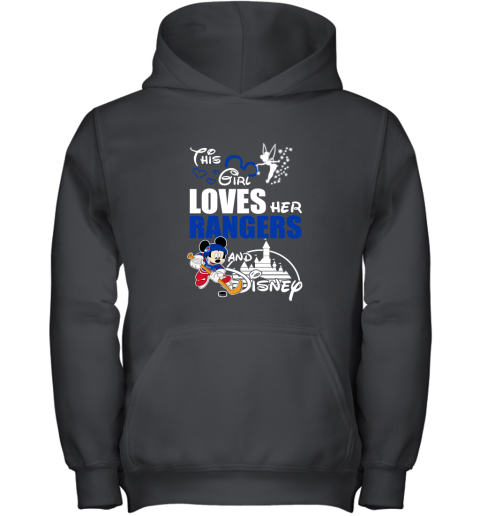 This Girl Love Her New York Rangers And Mickey Disney Youth Hoodie