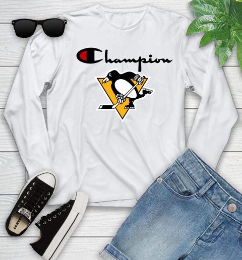 NHL Hockey Pittsburgh Penguins Champion Shirt Youth Long Sleeve