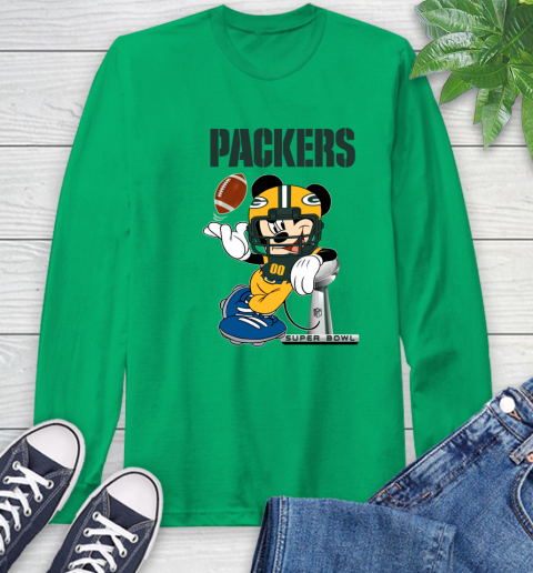 NFL Green Bay Packers Mickey Mouse Disney Super Bowl Football T Shirt Long Sleeve T-Shirt 7