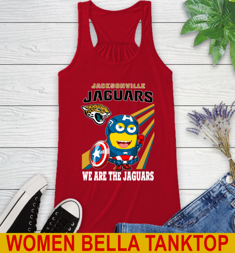 NFL Football Jacksonville Jaguars Captain America Marvel Avengers Minion Shirt Racerback Tank 4