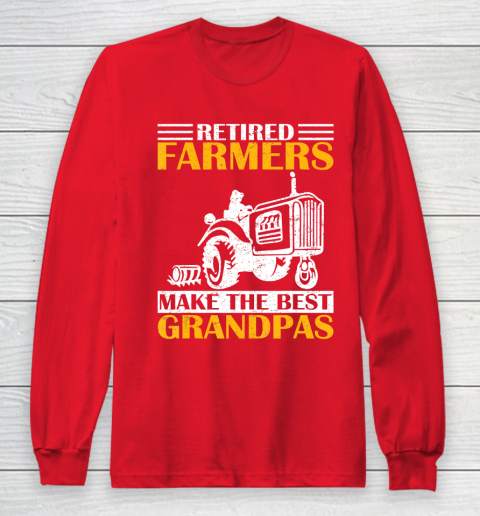 GrandFather gift shirt Retired Farmer Tractor Make The Best Grandpa Retirement Gift T Shirt Long Sleeve T-Shirt 7