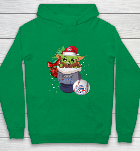 Toronto Blue Jays Christmas Baby Yoda Star Wars Funny Happy MLB Youth Hoodie 6
