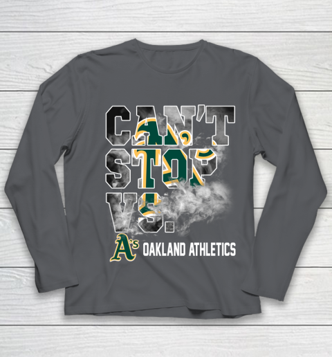 MLB Oakland Athletics Baseball Can't Stop Vs Athletics Youth Long Sleeve 6