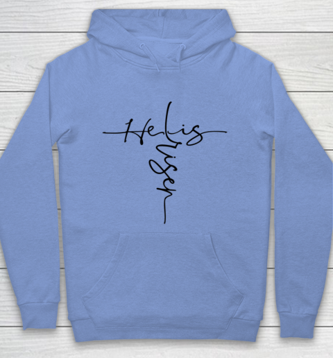 Easter He is Risen Cross Christian Hoodie 7