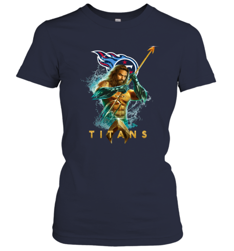 NFL Tennessee Titans Aquaman DC Football Sports FRW4AXkk0D3 ladies t shirt 20 95 151514 front navy