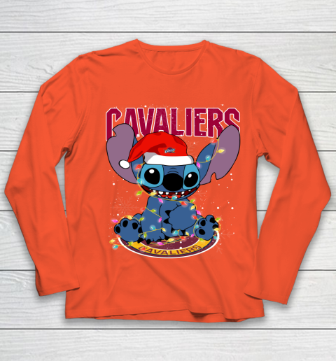Cleveland Cavaliers NBA noel stitch Basketball Christmas Youth Long Sleeve 2
