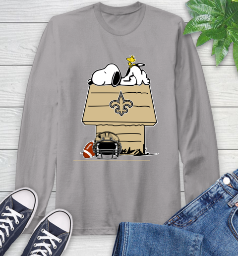 New Orleans Saints NFL Football Snoopy Woodstock The Peanuts Movie Long Sleeve T-Shirt 6