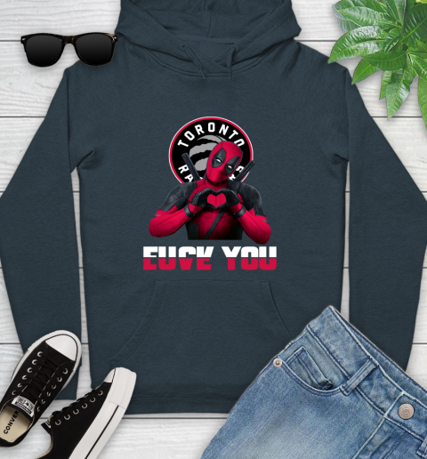 NBA Toronto Raptors Deadpool Love You Fuck You Basketball Sports Youth Hoodie 10