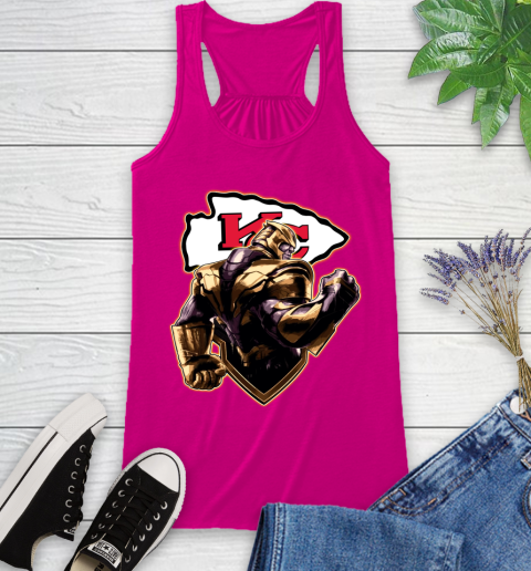 NFL Thanos Avengers Endgame Football Sports Kansas City Chiefs Racerback Tank 8