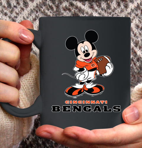 NFL Football Cincinnati Bengals Cheerful Mickey Mouse Shirt Ceramic Mug 11oz