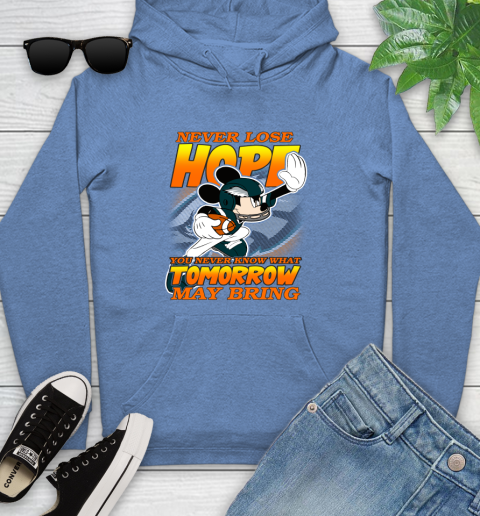 Philadelphia Eagles NFL Football Mickey Disney Never Lose Hope Youth Hoodie 13