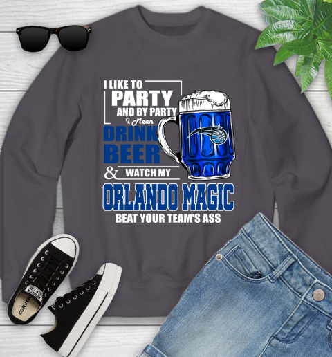 NBA Drink Beer and Watch My Orlando Magic Beat Your Team's Ass Basketball Youth Sweatshirt 5