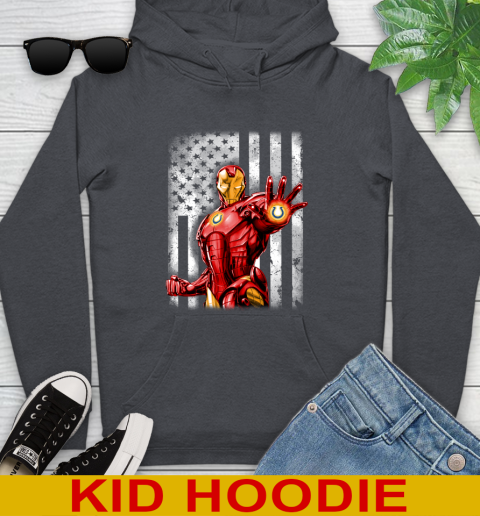Indianapolis Colts NFL Football Iron Man Avengers American Flag Shirt Youth Hoodie 9