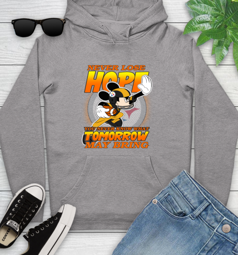 Pittsburgh Steelers NFL Football Mickey Disney Never Lose Hope Youth Hoodie 7 Pittsburgh Steelers NFL Football Mickey Disney Never Lose Hope Youth Hoodie - Image 7