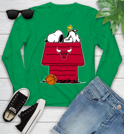 Chicago Bulls NBA Basketball Snoopy Woodstock The Peanuts Movie Youth Long Sleeve 6