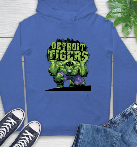 Detroit Tigers MLB Baseball Incredible Hulk Marvel Avengers Sports Hoodie 9
