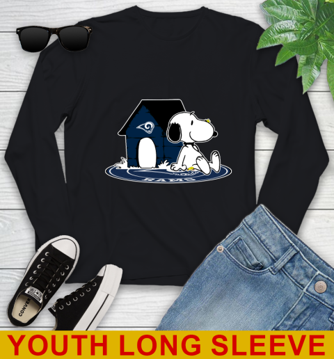 NFL Football Los Angeles Rams Snoopy The Peanuts Movie Shirt Youth Long Sleeve 2