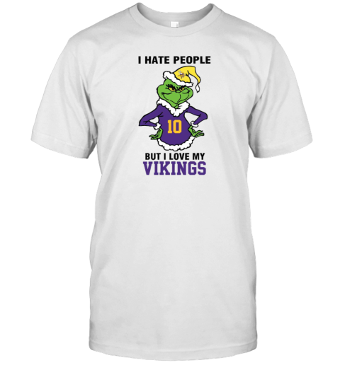 I Hate People But I Love My Vikings Minnesota Vikings NFL Teams Unisex Jersey Tee