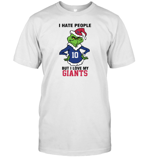 I Hate People But I Love My Giants New York Giants NFL Teams Unisex Jersey Tee