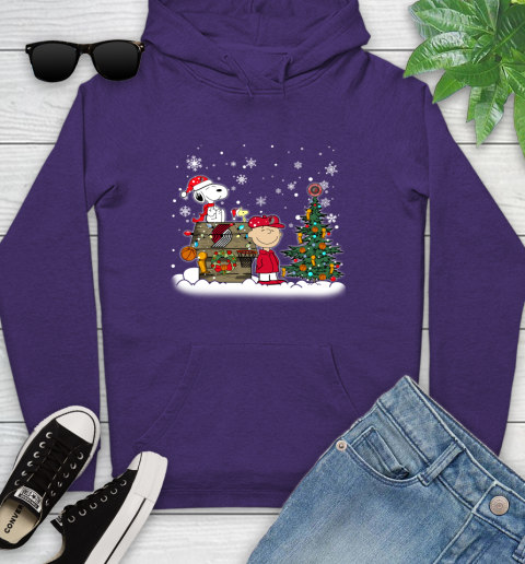 Portland Trail Blazers NBA Basketball Christmas The Peanuts Movie Snoopy Championship Youth Hoodie 5