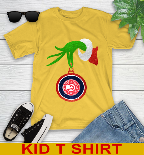 Atlanta Hawks Grinch Merry Christmas NBA Basketball Youth T-Shirt 8