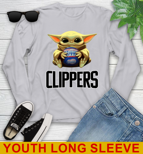 NBA Basketball LA Clippers Star Wars Baby Yoda Shirt 127