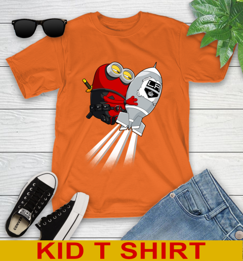 NHL Hockey Los Angeles Kings Deadpool Minion Marvel Shirt Youth T-Shirt 8